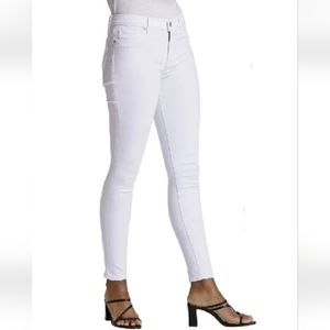 Hudson Womens Nico Mid-Rise Super Skinny Ankle Jeans White Size 27